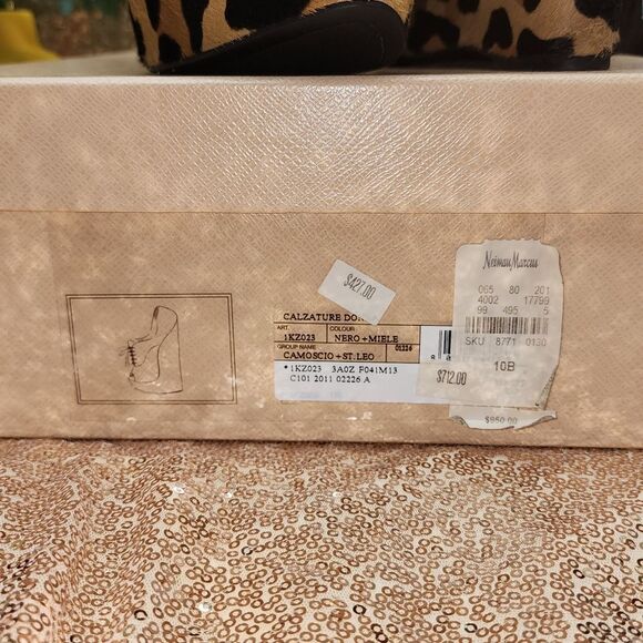Authentic NIB Prada Leopard Peep Toe Wedge Heel - Picture 15 of 16